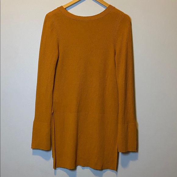Free People Criss Cross Tunic Sweater Women’s Medium Ginger Root Linen Blend Top - Picture 11 of 15